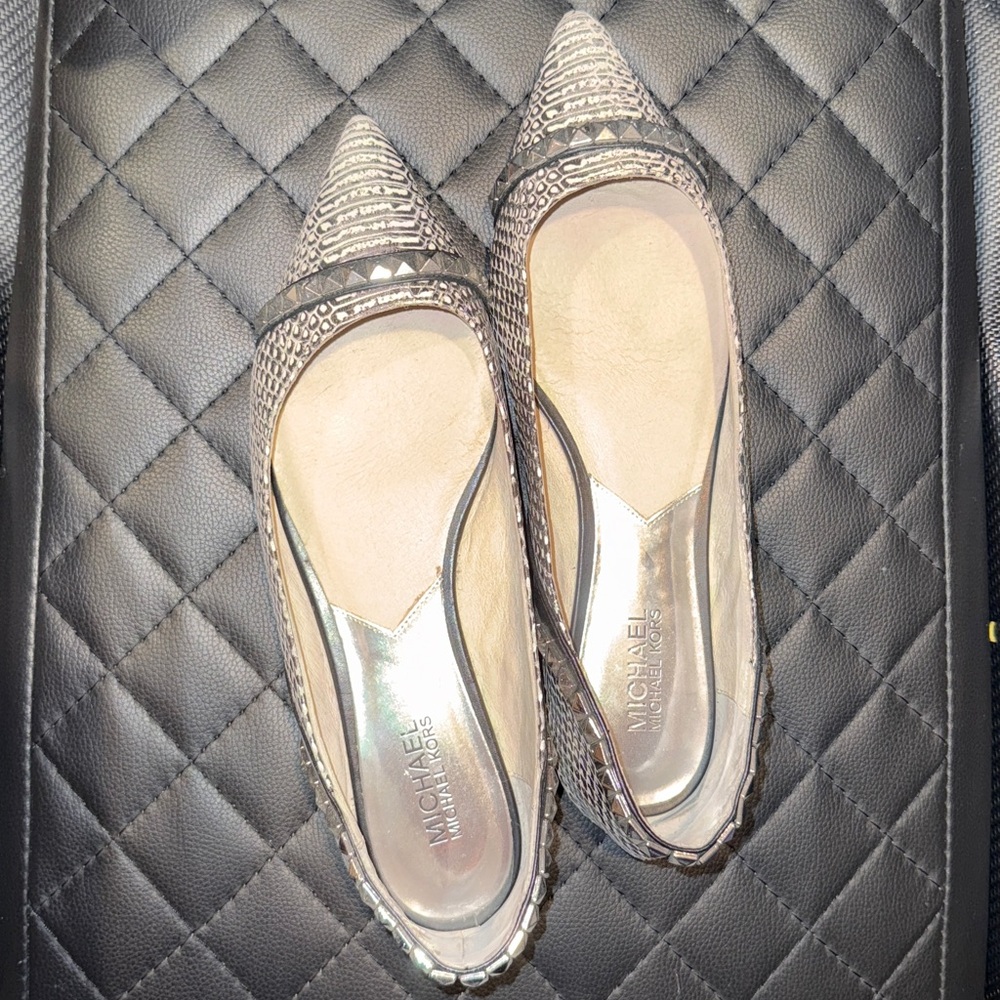 Michael Kors Metallic Studded Flats